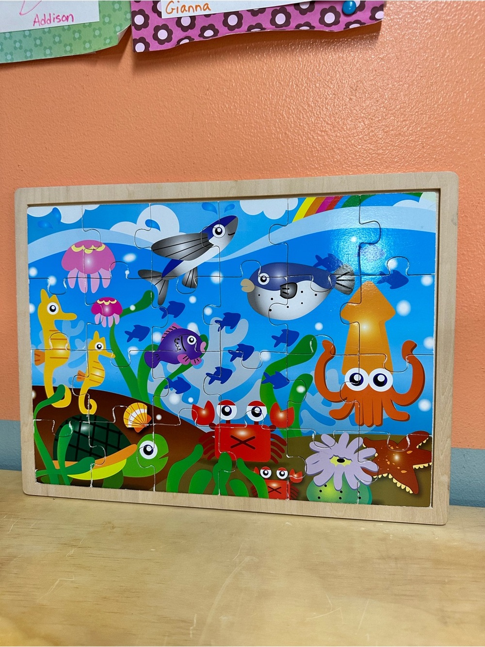 Creatology Underwater Sea Life Wooden 24 piece Puzzle 11” x 15”